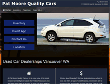 Tablet Screenshot of patmoorequalitycars.com